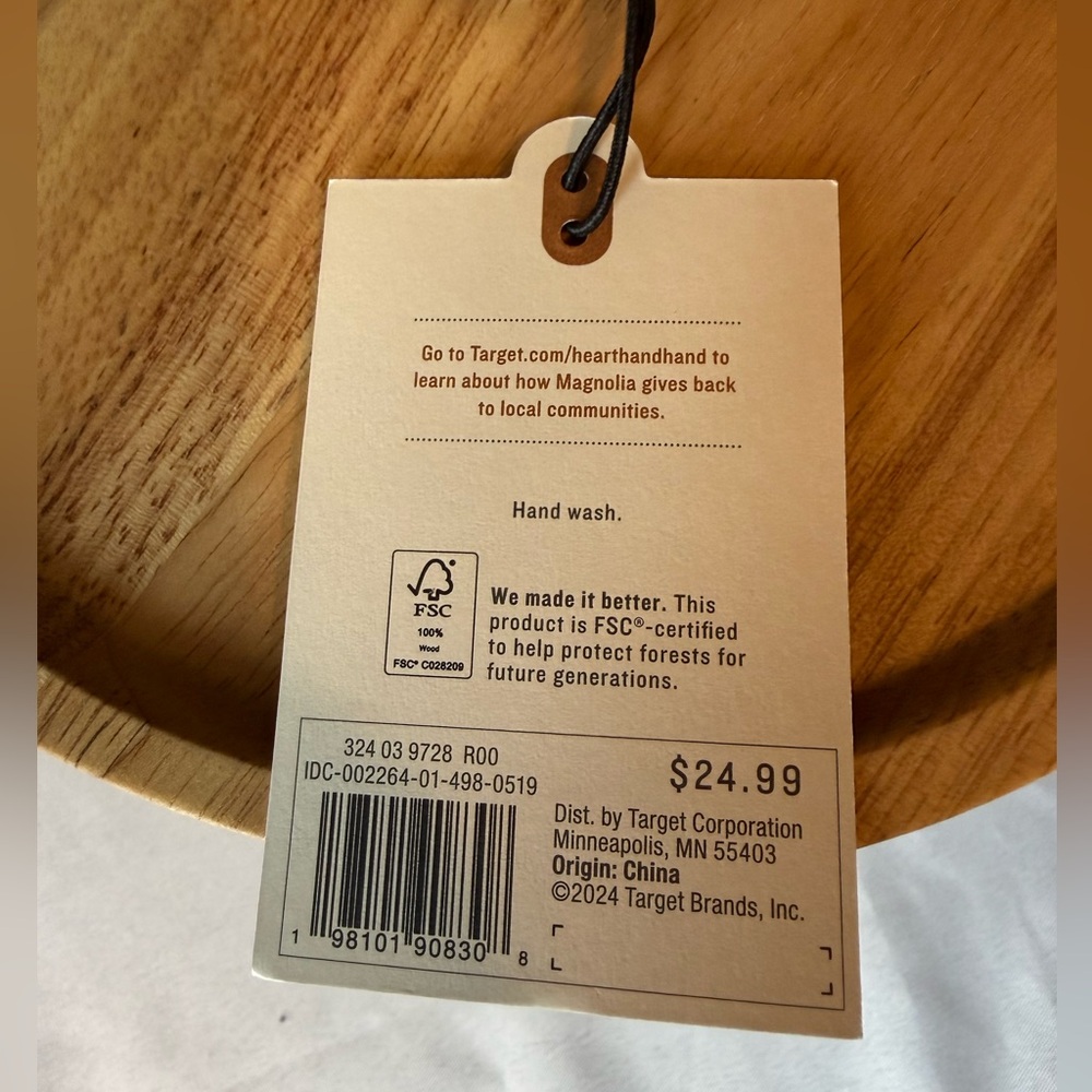 Hearth & Hand W/Magnolia Two-Tier Wooden Serving Tray NWT - Picture 11 of 13